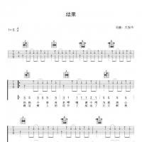 花儿乐队《结果》吉他谱