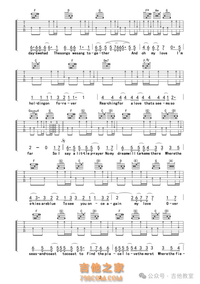 10首国外经典民谣歌曲(附吉他谱)很经典,超好听,玩吉他必收藏
