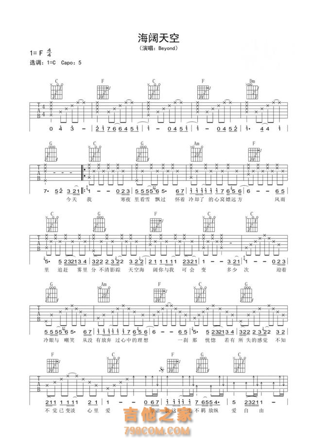 精选Beyond的15首经典歌曲(附吉他谱),经典永不过时