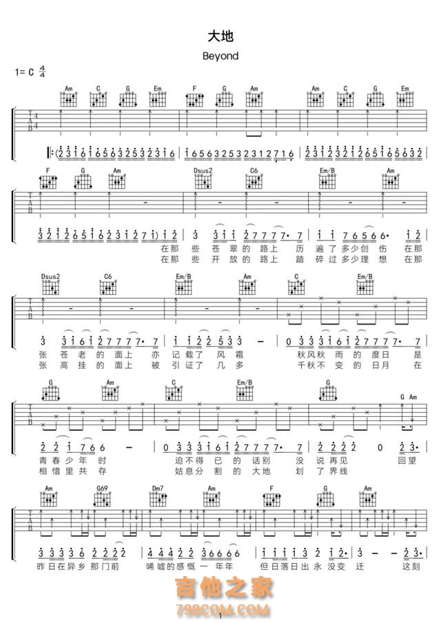 精选Beyond的15首经典歌曲(附吉他谱),经典永不过时