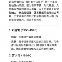 DeepSeek锐评：迄今为止，华语乐坛最好的十位歌手