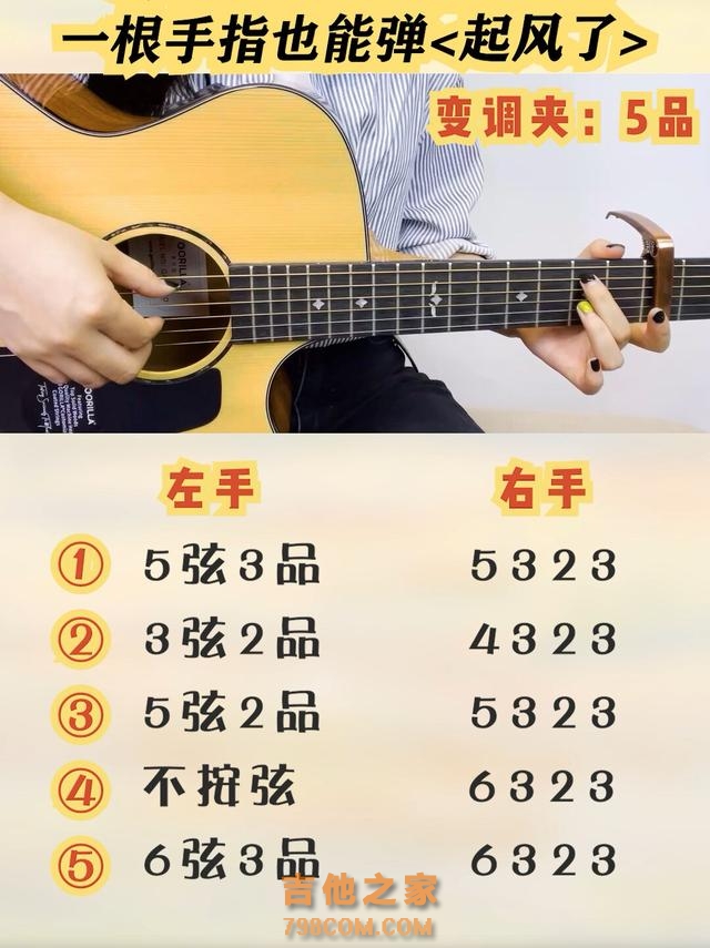 零基础也能轻松弹唱《起风了》？吉他入门，你只差这一个教程！
