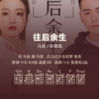 好谱分享：往后余生 马良 C调手机吉他谱
